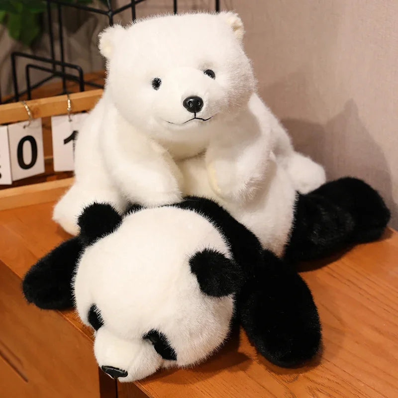Cute Black and White Sitting Panda Plush - Image 4