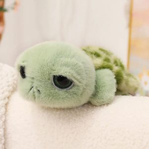 Cute Big-Eyed Green Turtle Plush