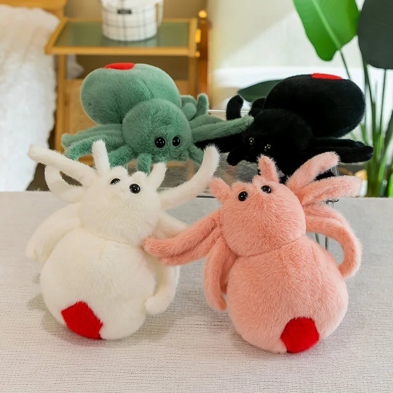 Plush Black Widow Spider with Red Hourglass - Image 3
