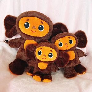 Brown Cheburashka Plush Toy Set of 3
