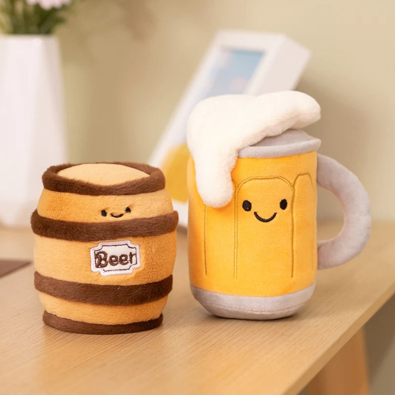 Cute Beer Bottle and Mug Plush Toy Set - Image 4