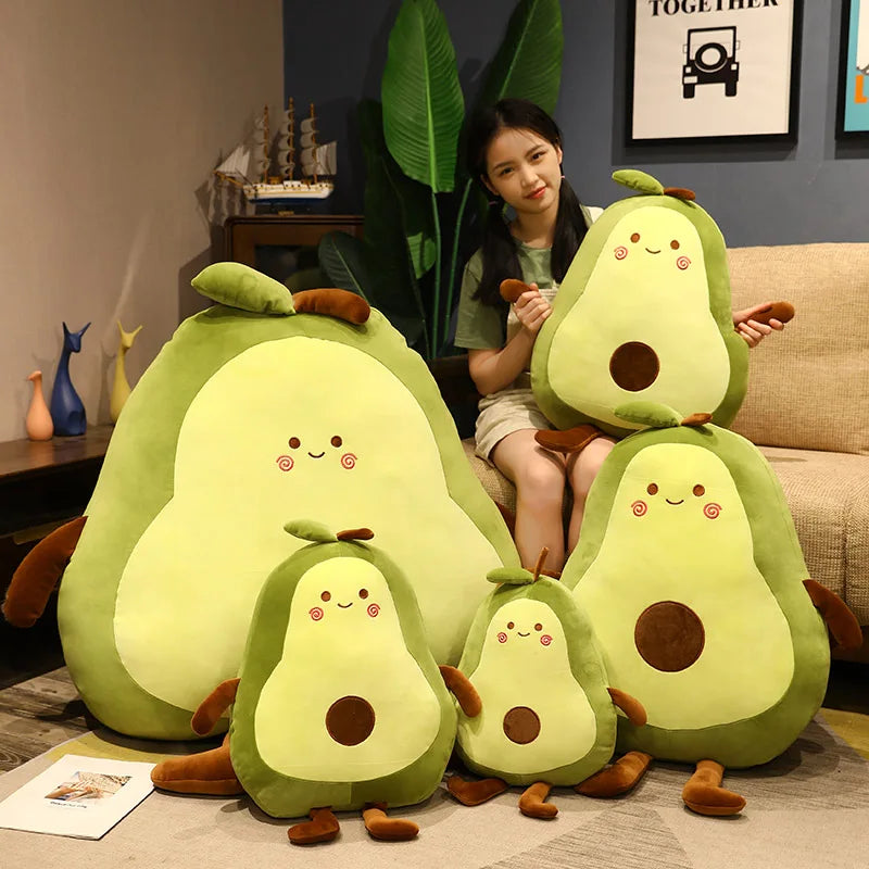 Cute Giant Avocado Plush Toy with Face - Image 5