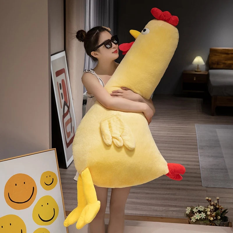 Oversized Yellow Chicken Long Neck Plush Pillow