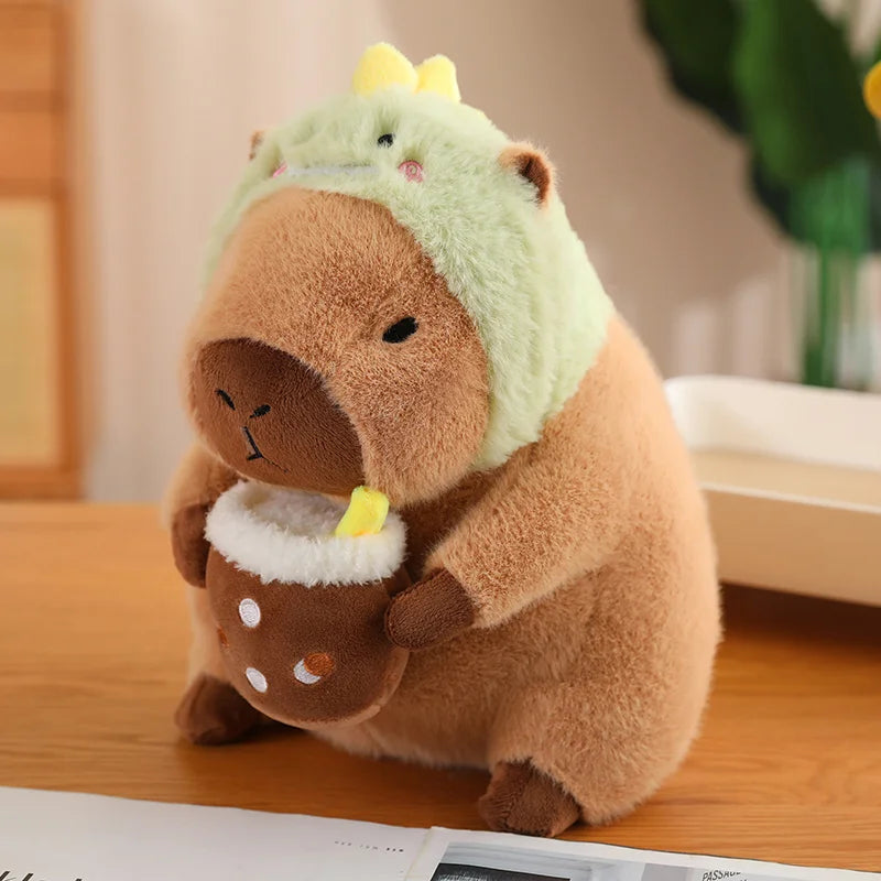 Cute Capybara Plush Toy with Toast Collar - Image 7