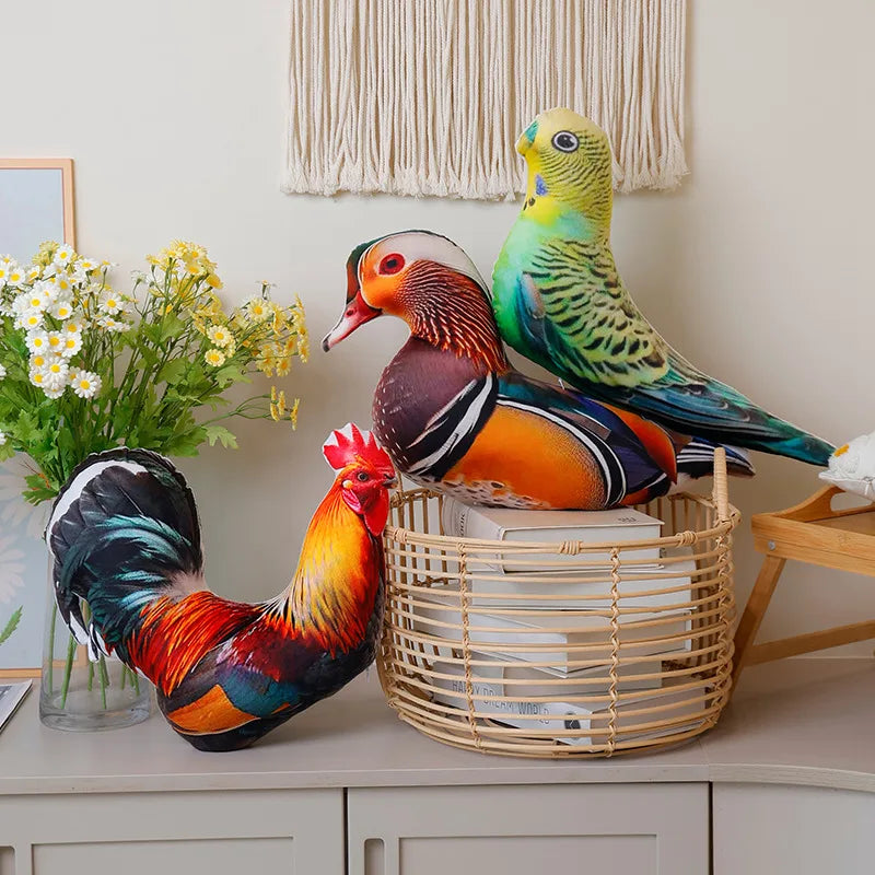 Colorful Realistic Rooster Plush Pillow - Image 5