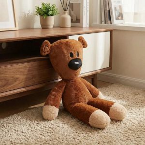Floppy Brown Plush Cartoon Bear