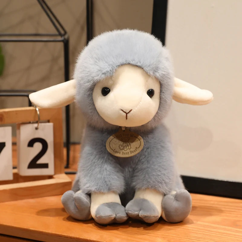 Fluffy White Plush Sheep with Pink Feet - Image 8
