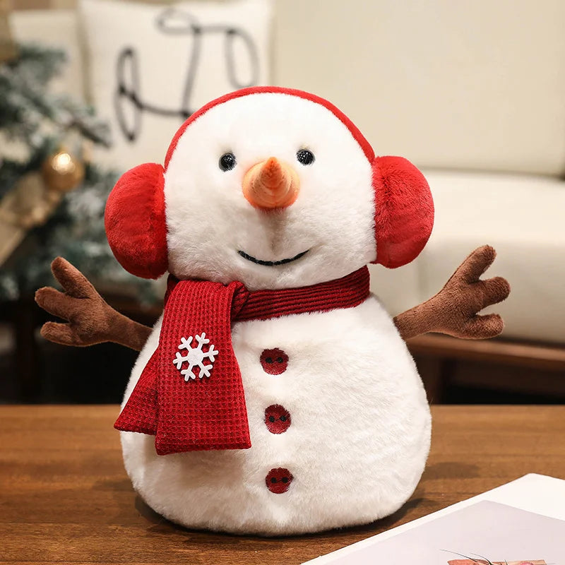 Soft Plush Penguin Snowman with Red Earmuffs - Image 7