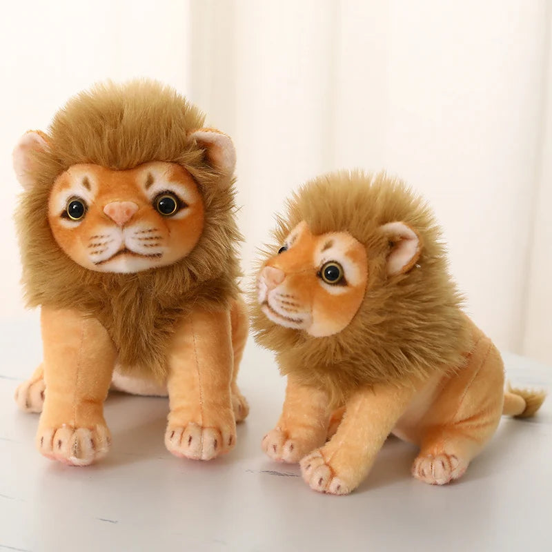 Light Orange Plush Lion Cub with Brown Mane - Image 2