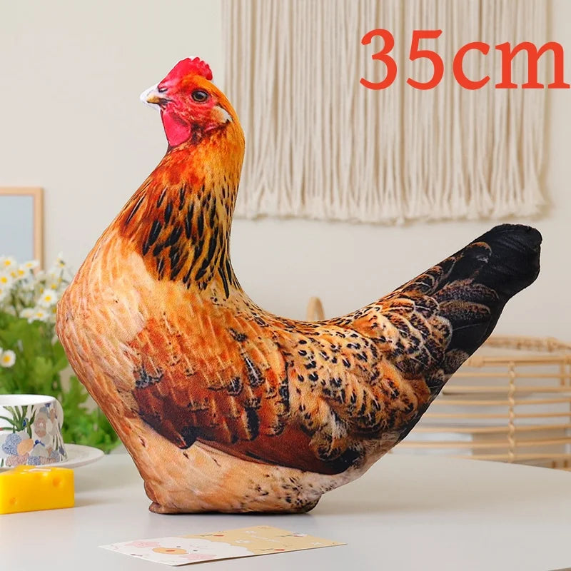 Colorful Realistic Rooster Plush Pillow - Image 9