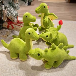 Cute Lime Green Plush Dinosaur Assortment