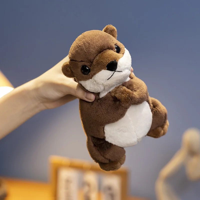 Adorable Standing Brown Otter Plush Toy - Image 4