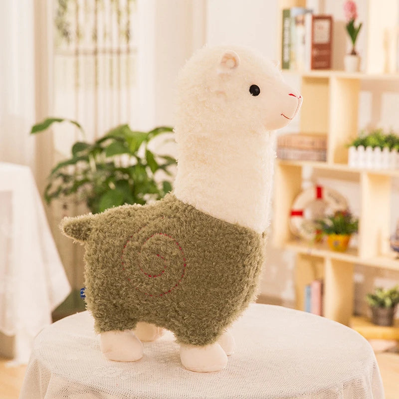 Oversized Cream and Pink Alpaca Plush Toy - Image 11