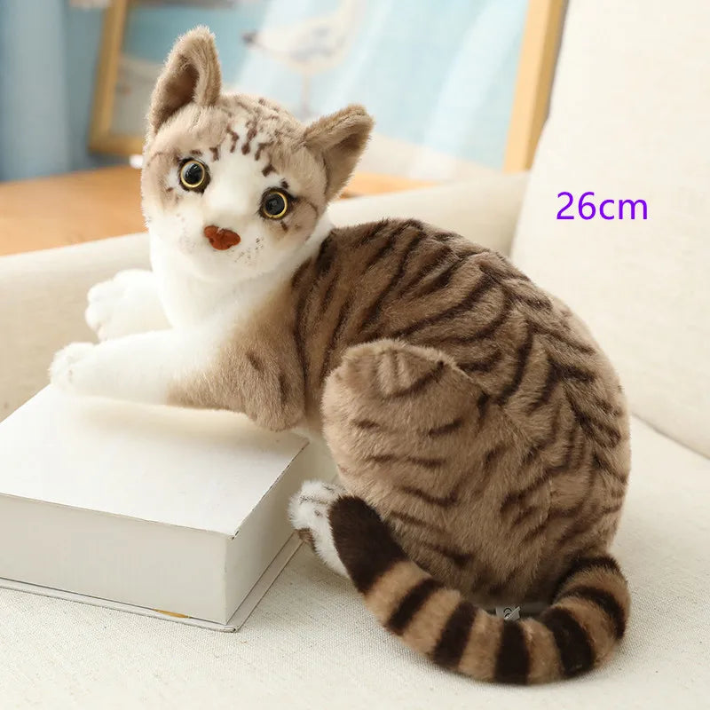 Lifelike Tabby and Siamese Cat Plush Toy - Image 12