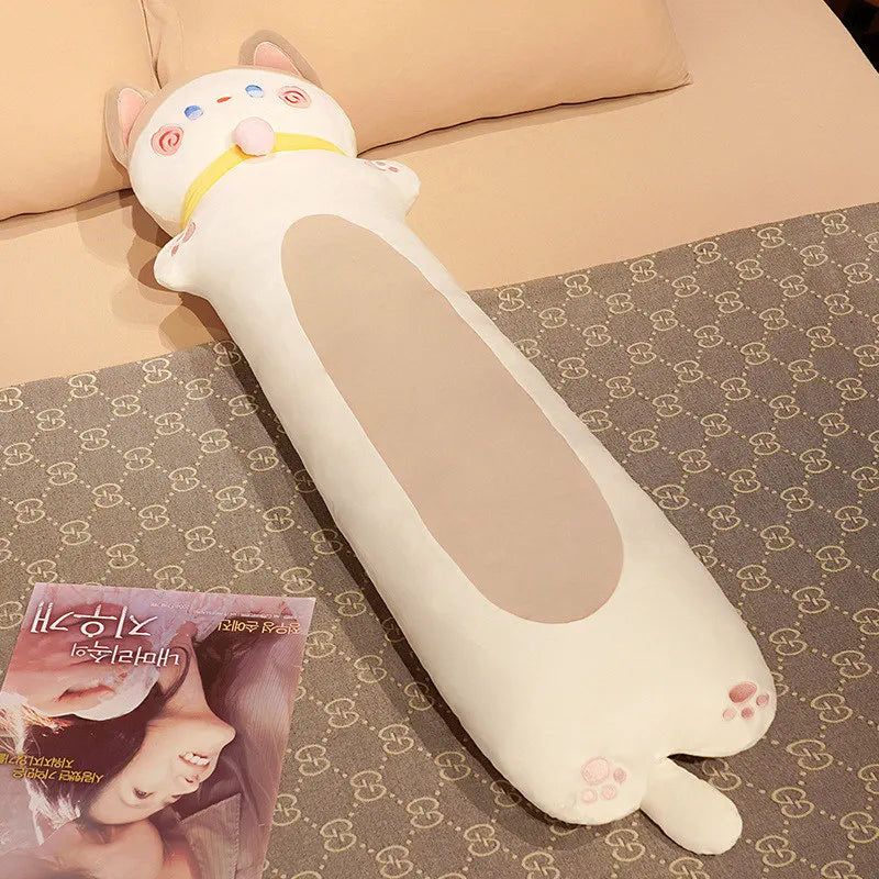 Long and Plump Kawaii Cat Plush Pillows - Image 6
