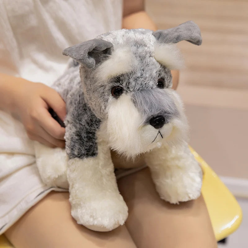 Soft Grey and White Schnauzer Plush Toy - Image 3