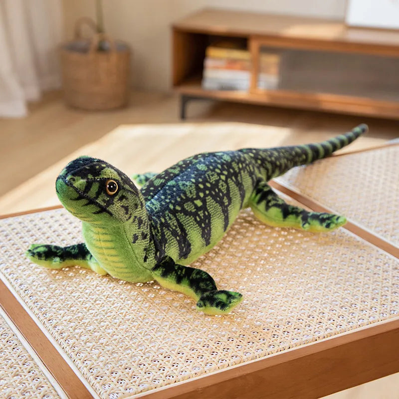 Lifelike Green Speckled Lizard Plush Toy - Image 8
