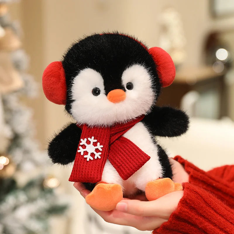 Soft Plush Penguin Snowman with Red Earmuffs - Image 4