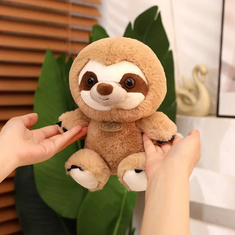 Smiling Brown Sloth Plush Toy - Image 6