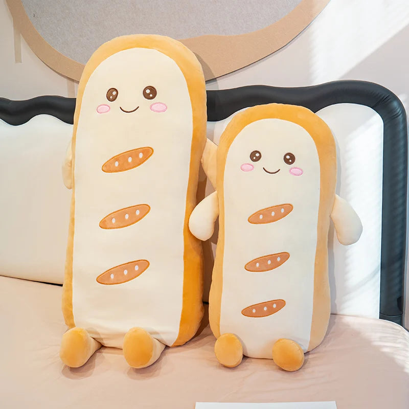 Smiling Baguette Plush Pillow
