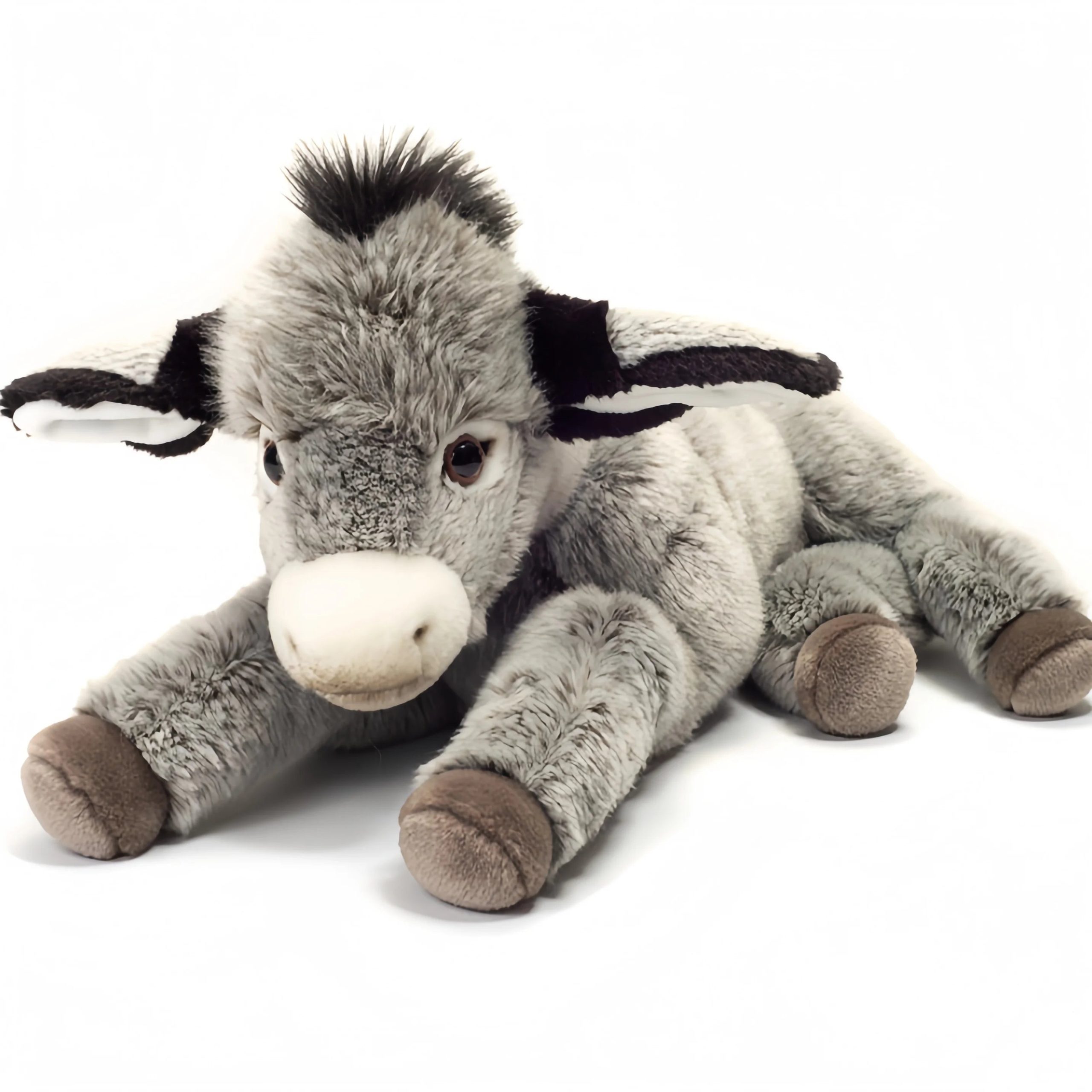 Oversized Gray Plush Lying Donkey - Image 2