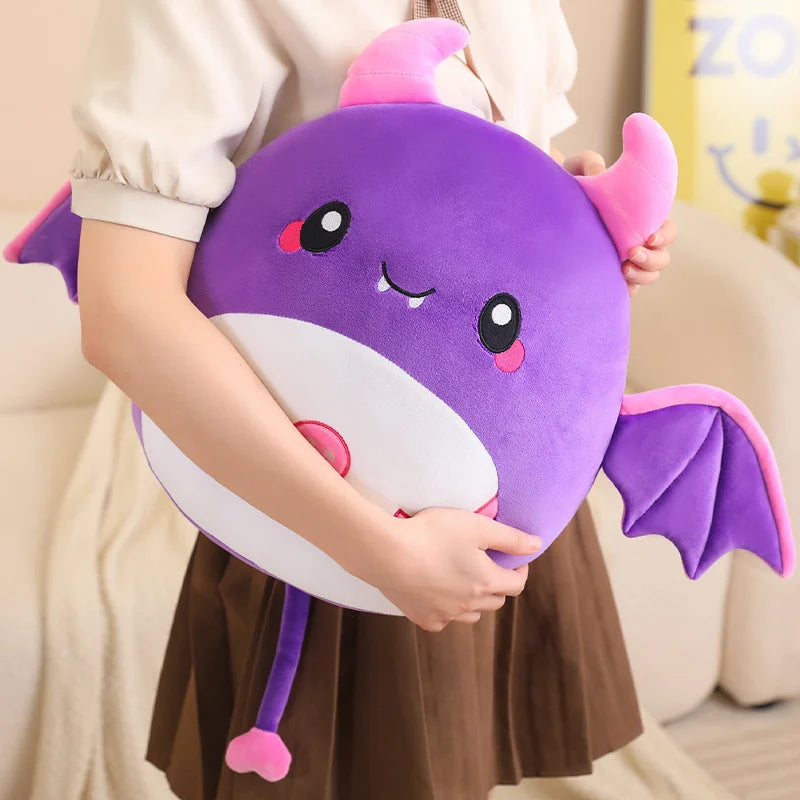 Squishy Purple Bat Plush Toy with Pink Wings - Image 4