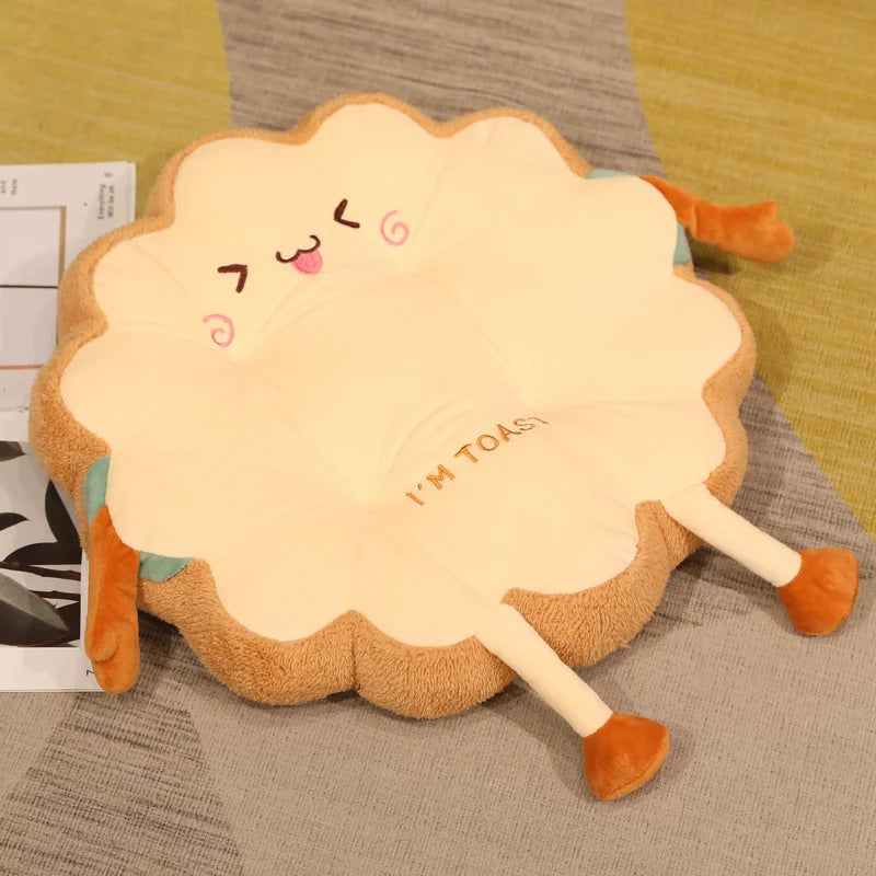 Kawaii Soft Toast Bread Slice Plush Pillow - Image 12