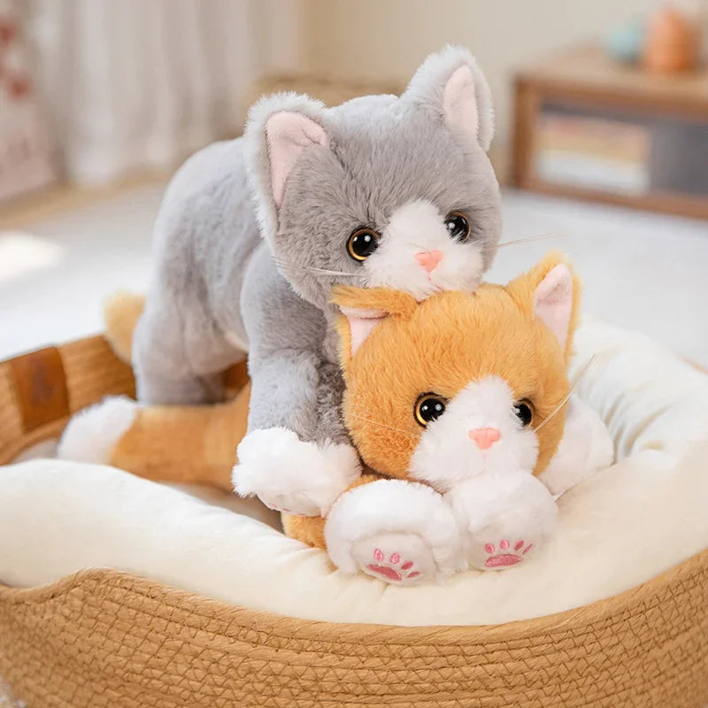 Adorable Lying Tuxedo Cat Plush Toy - Image 5
