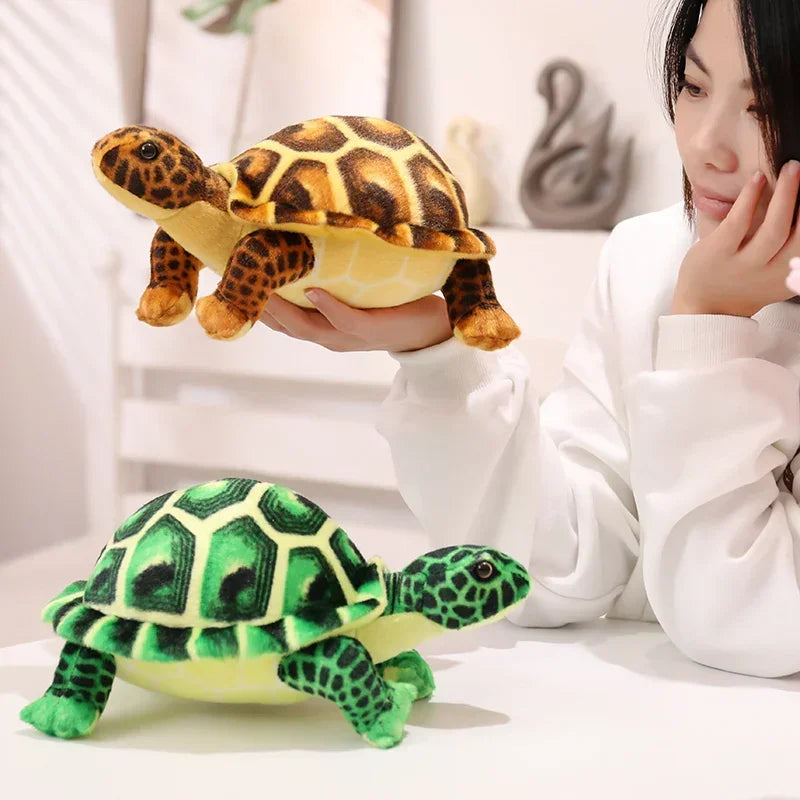 Realistic Soft Sea Turtle Plush with Segmented Shell - Image 3