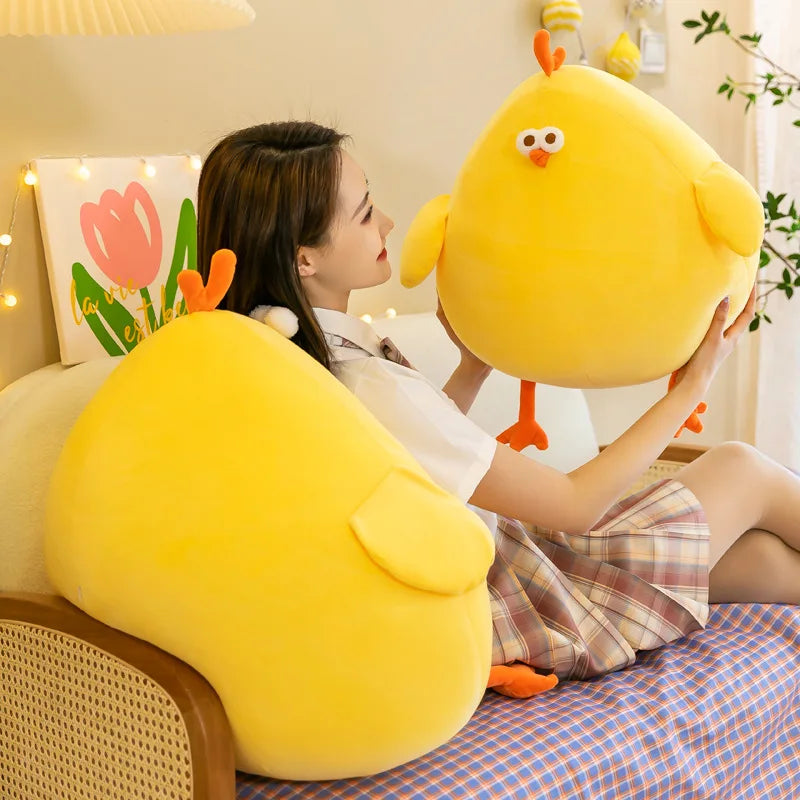 Cute Round Yellow Chick Plush Toy