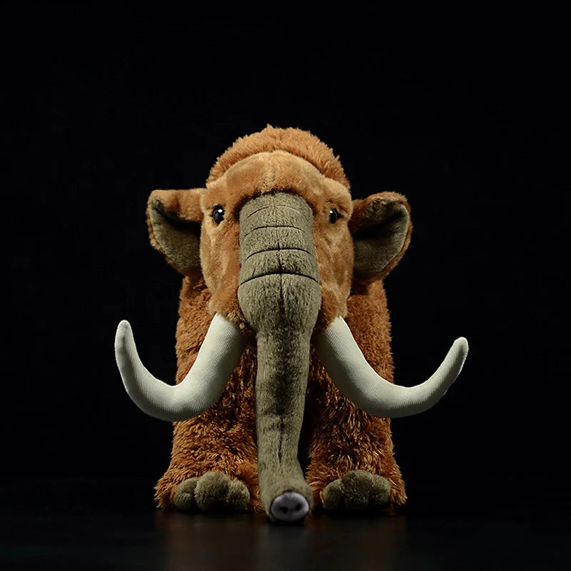 Realistic Brown Woolly Mammoth Plush Toy - Image 6