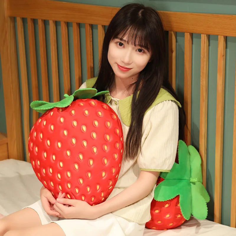 Oversized Bright Red Strawberry Plush - Image 5