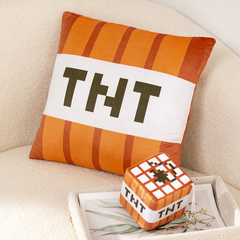 Minecraft TNT Block Orange Plush Cushion - Image 4