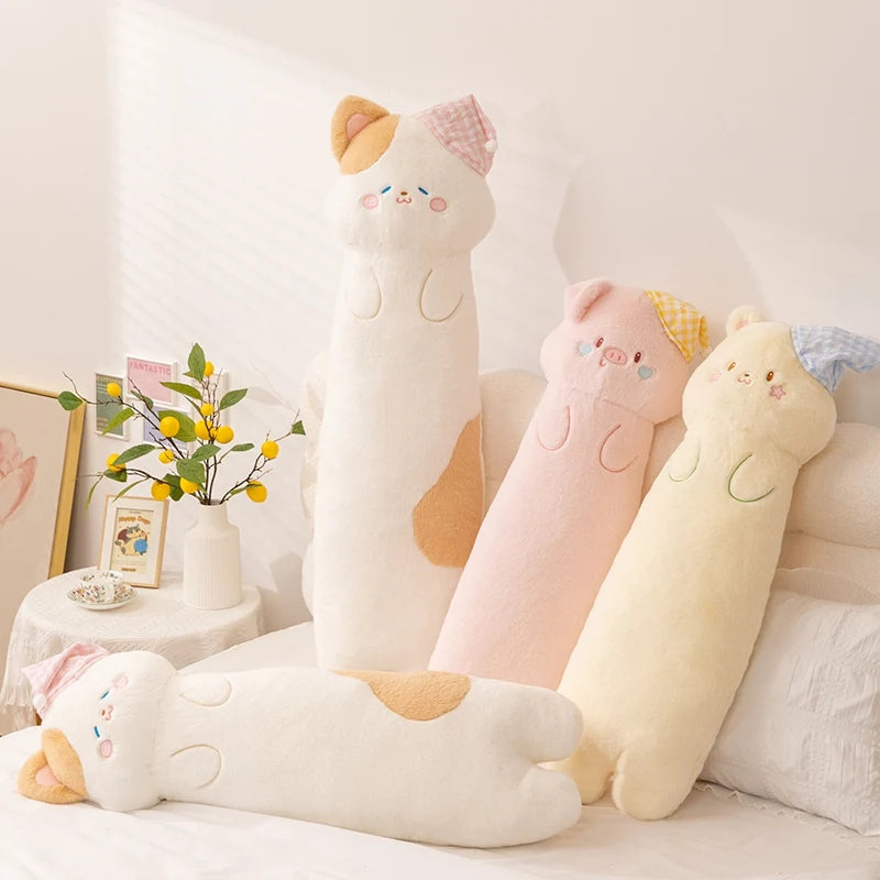 Long Plush Sleeping Animal Body Pillow with Cone - Image 4