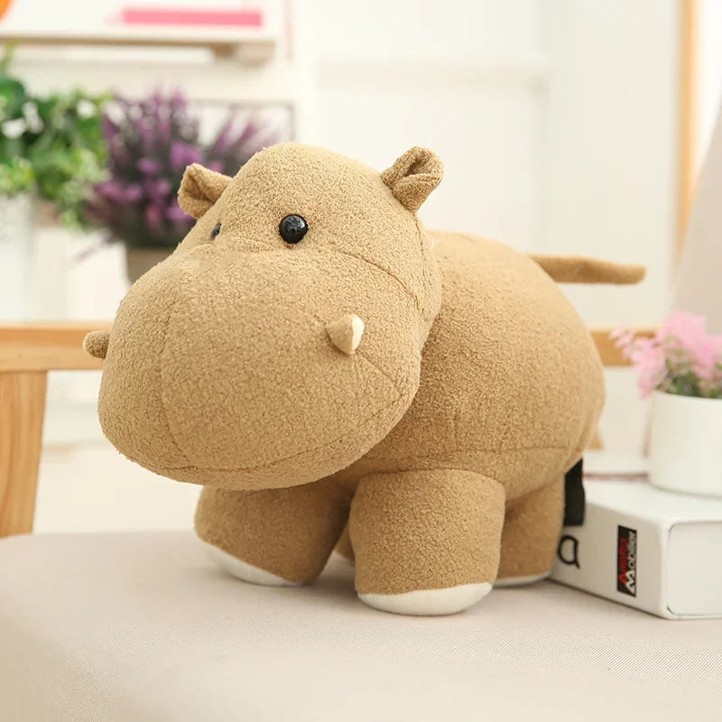 Chubby Safari Animal Plush Toy in Earth Tones - Image 7