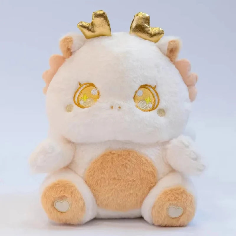 Fuzzy Pink Dragon Plush with Heart Horns & Star Eyes - Image 9