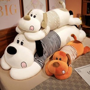 Cute Striped Dog Plush Body Pillow