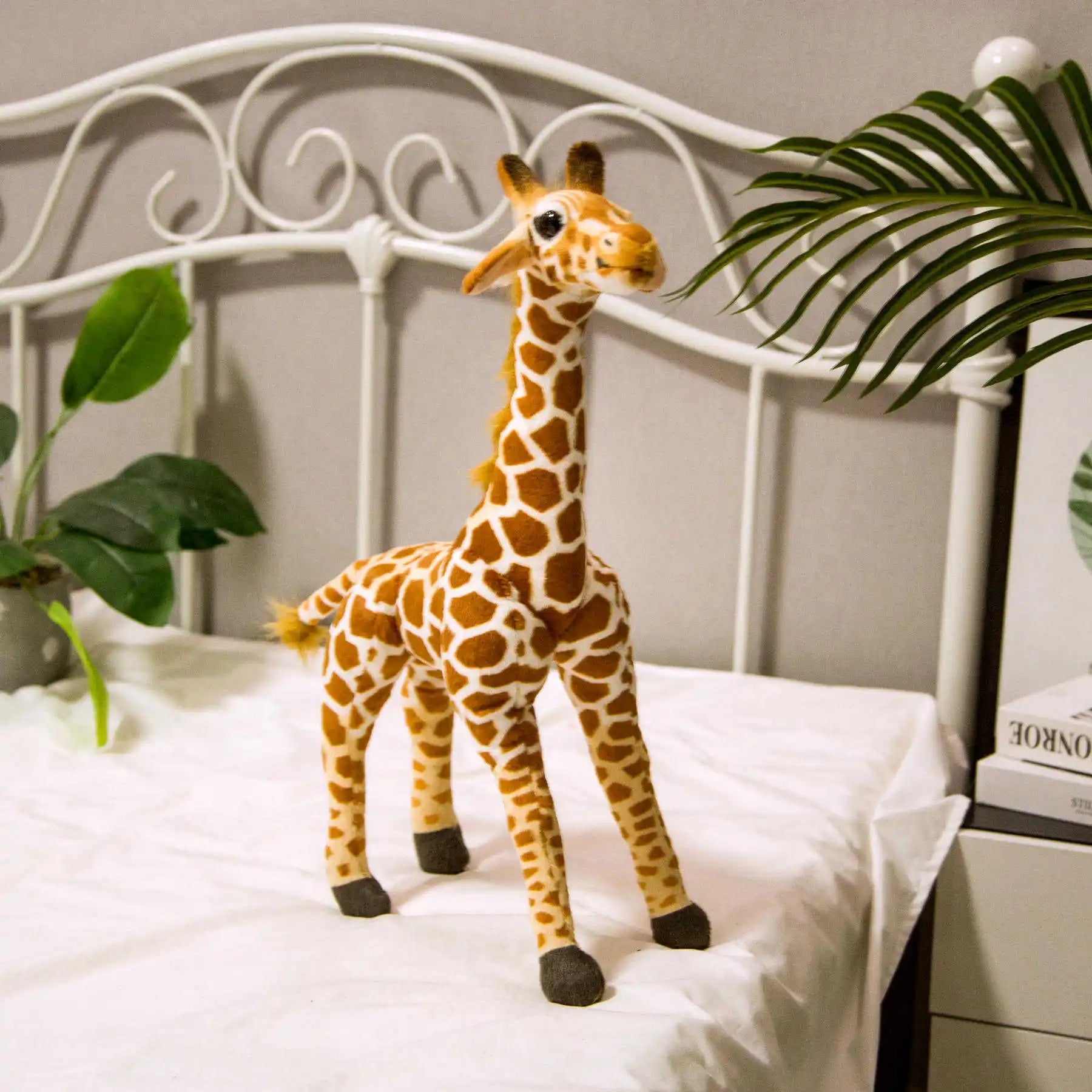Realistic Standing Giraffe Plush Toy - Image 7