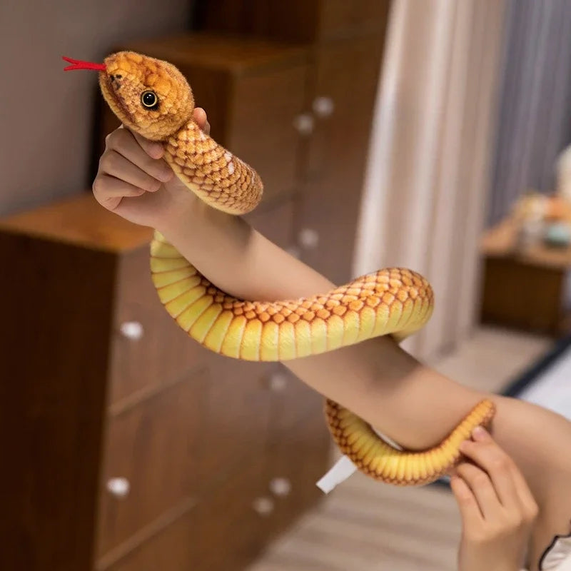 Vibrant Scale Pattern Plush Snake - Image 4