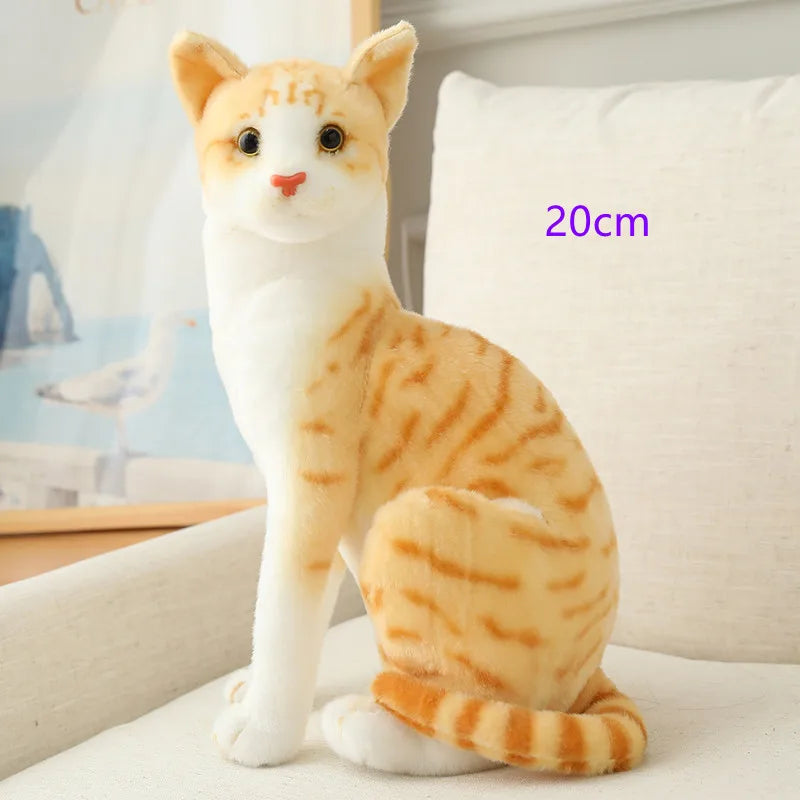 Lifelike Tabby and Siamese Cat Plush Toy - Image 8