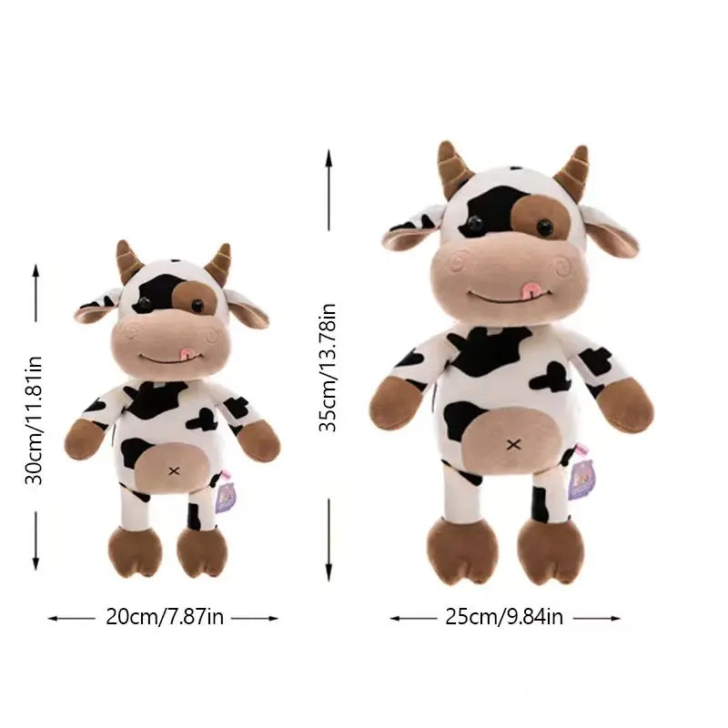 Friendly Spotted Cow Plush with Gold Horns - Image 6