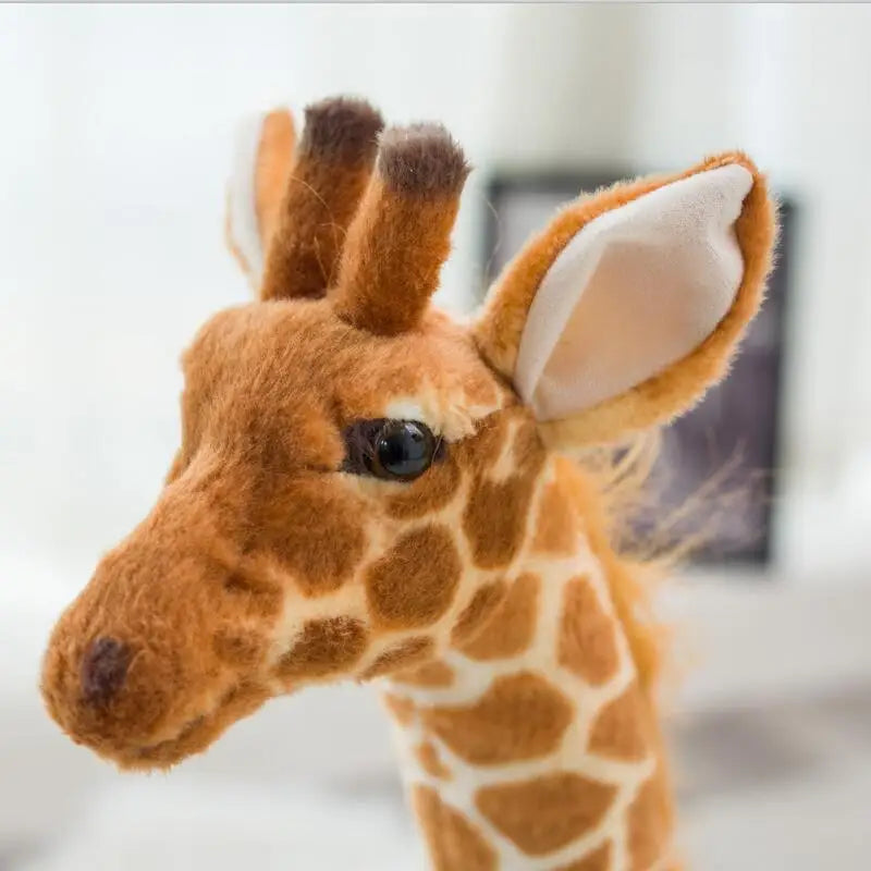 Soft Realistic Brown Spotted Giraffe Plush - Image 4