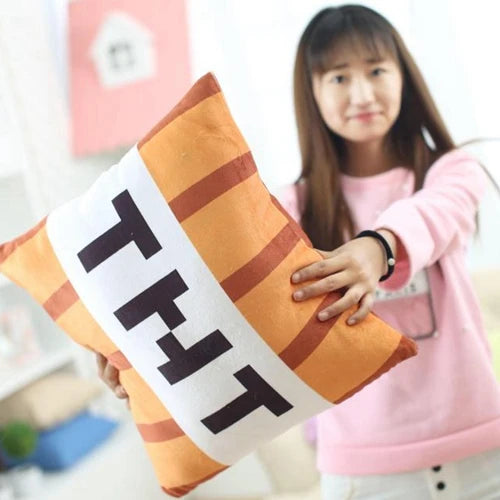 Minecraft TNT Block Orange Plush Cushion - Image 6