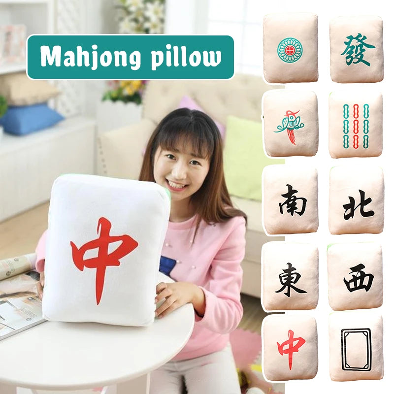 Mahjong Tile Plush Cushion with Iconic Designs - Image 5
