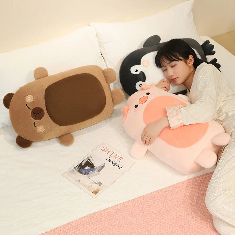 Brown and White Lying Animal Plush - Image 3