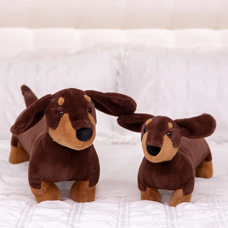 Soft Long Brown Dachshund Plush Toy - Image 2