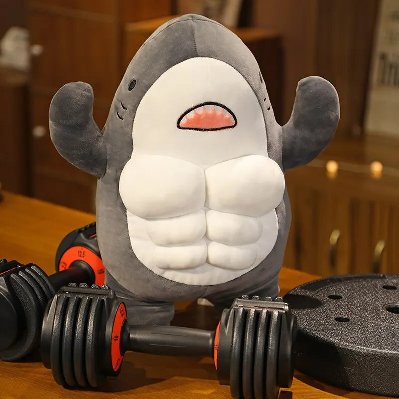 Funny Muscle Shark Plush Toy - Image 2