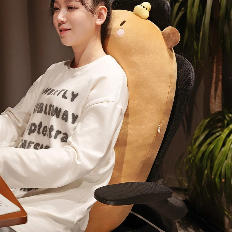Cute Fluffy Sleepping Pillow Capybara Plush Doll Kawaii Long Capybara Stuffed Toy Stuffed Animals Birthday Gift Home Decor - Image 6