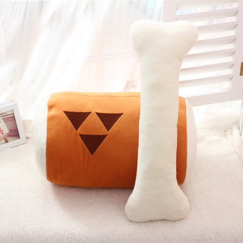 Plush Drumstick Hand Warmer with Bone Pillow - Image 2