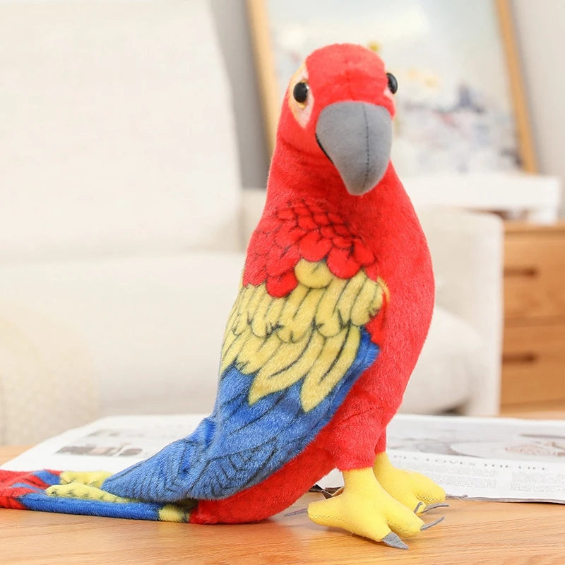 Colorful Blue and Yellow Parrot Plush Toy - Image 7